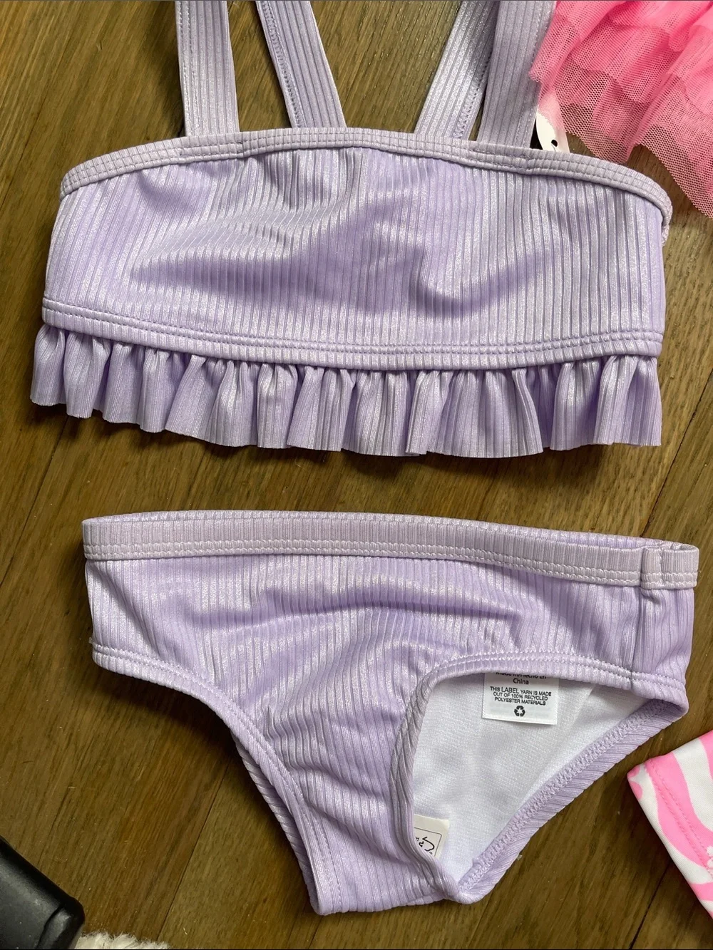 wonder nation Pink & Pastel Mermaid Ruffle Bikini Set plus 2 other bikini sets!!